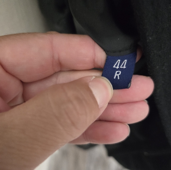 Chaps Men’s Wool Blend Black Coat Size 44 Regular - Picture 8 of 9